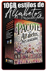 J layout capa bonus alfabetos florais