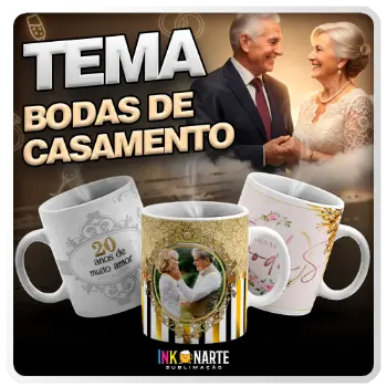 Tema para caneca Bodas de Casamento