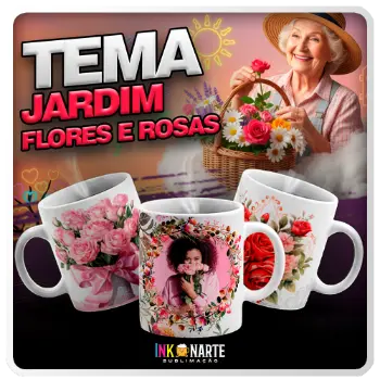 Tema para caneca Jardim Flores