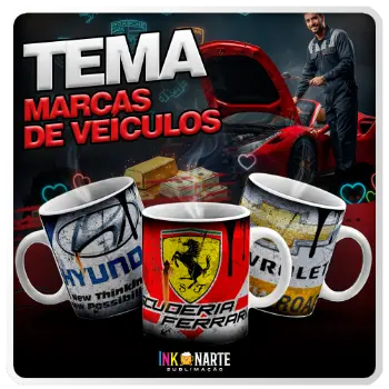 Tema para caneca Marcas de Veiculos