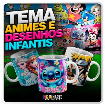 Tema para caneca Animes Desenhos