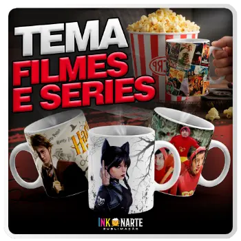 Tema para caneca Filmes e Séries